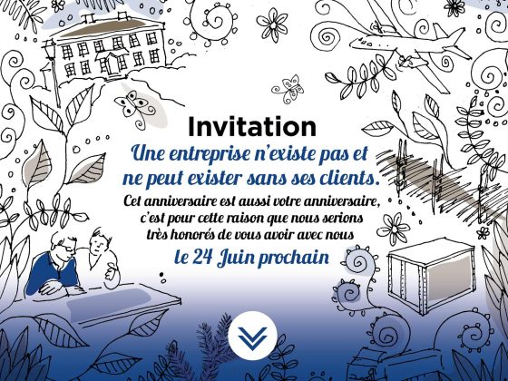 Site inernert pour l'anniversaire de NEFAB avec inscription